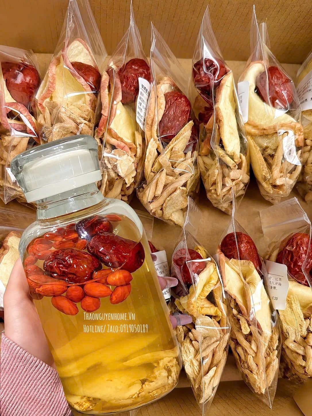 Trà mạch môn mix táo (Ophiopogon Apple Tea)