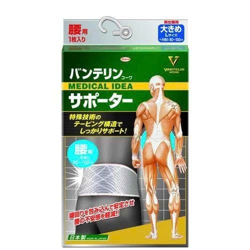 Đai hỗ trợ lưng Vantelin Kowa, cỡ lớn, màu xám bóng size L