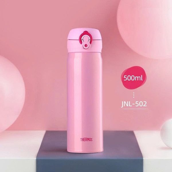 Bình giữ nhiệt nóng lạnh chân không Thermos 500ml màu hồng JNL-502 CP