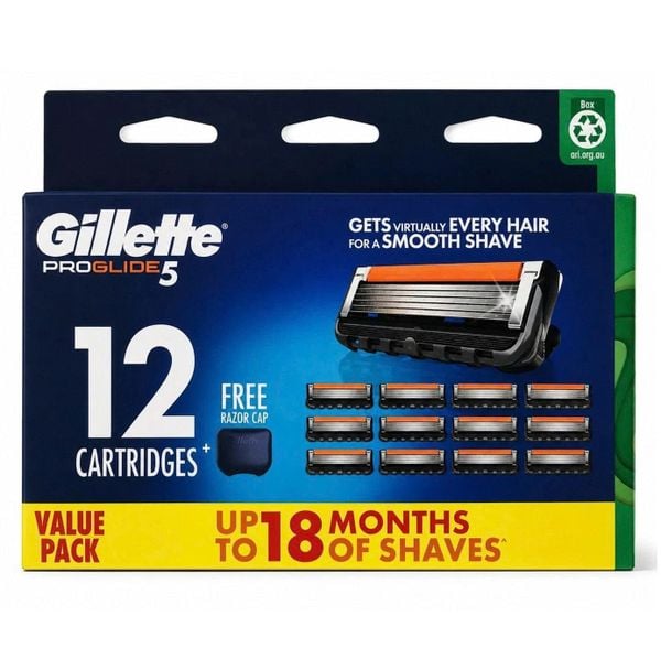 Bộ 12 lưỡi dao cạo Gillette Proglide 5 (Mẫu mới)