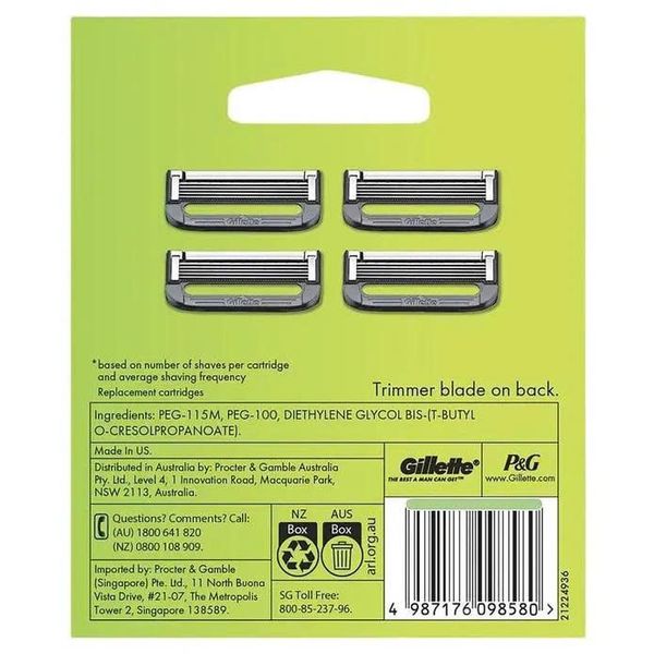 Bộ 4 lưỡi dao cạo Gillette Labs