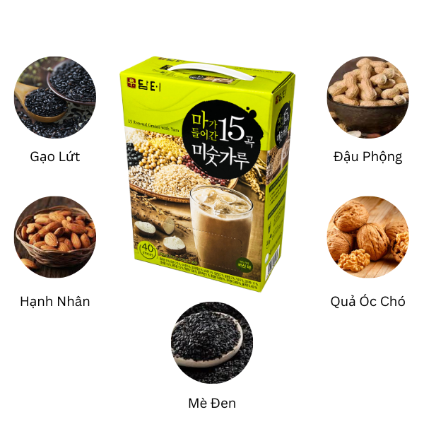 Bột ngũ cốc 15 loại hạt Damtuh Hàn Quốc