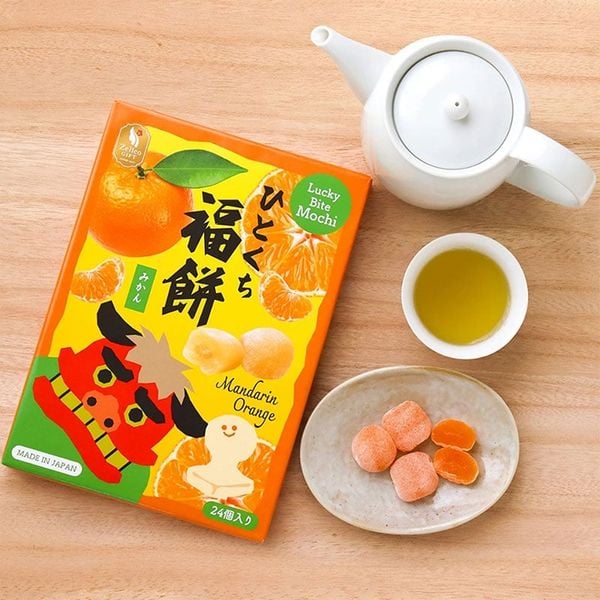 Bánh mochi Lucky Bite vị quýt Nhật Bản 288g (24 cái)