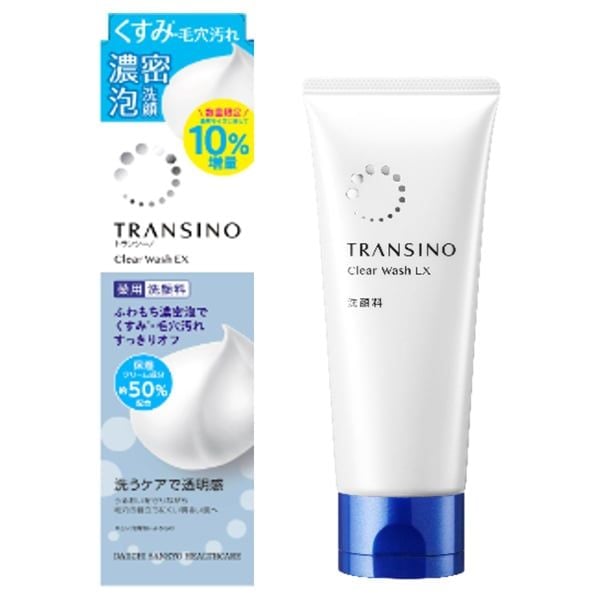 Sữa rửa mặt dưỡng ẩm Transino Clear Wash EX tăng 10% thể tích 110g
