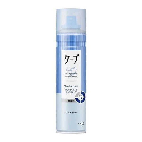 Gôm Xịt Tóc Tạo Kiểu Giữ Nếp Tóc Kao Cape Super Hard Không Mùi Xanh Dương (Cứng Vừa)