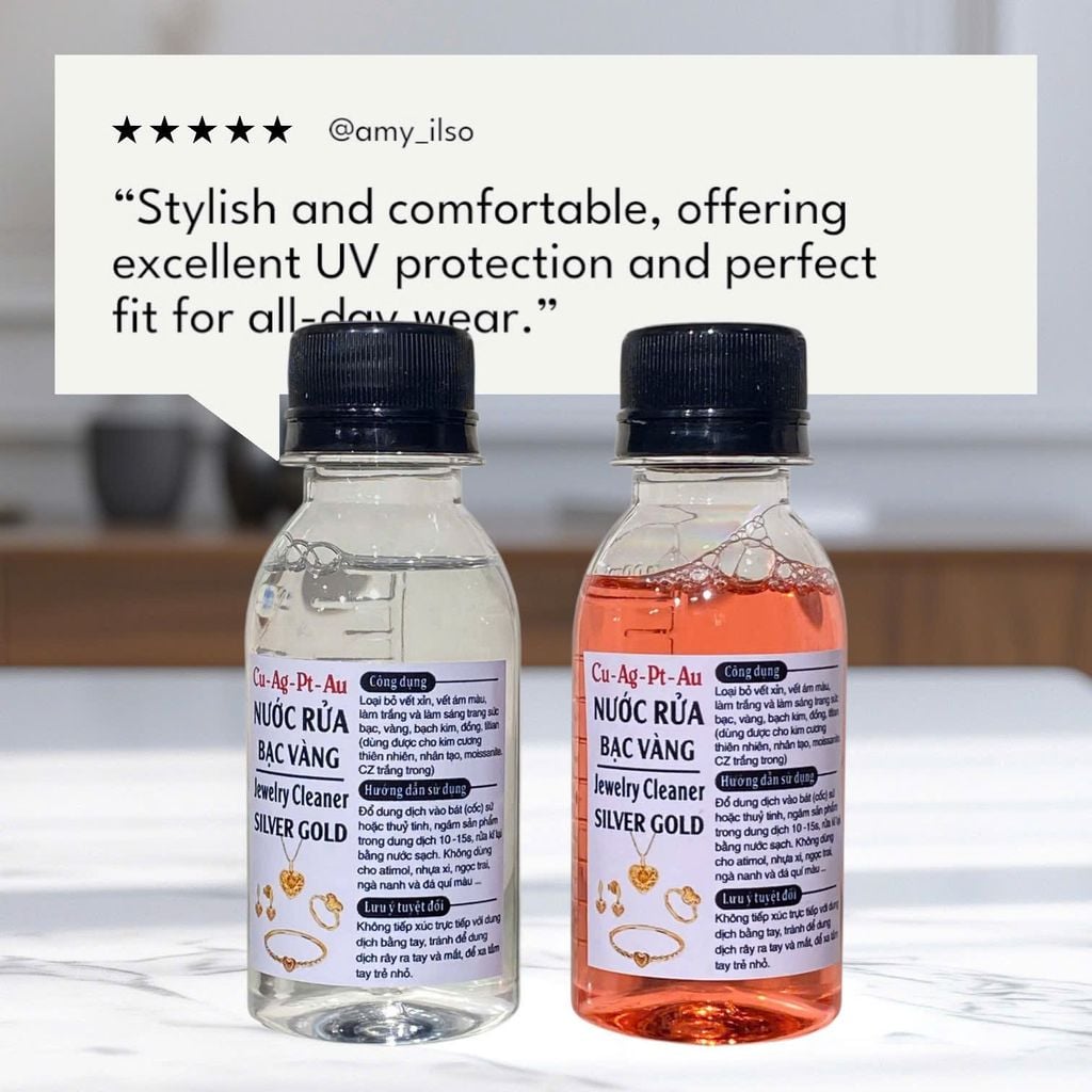 Nước rửa bạc trang sức thần thánh 15s dùng được cho bạc vàng platin và đồng