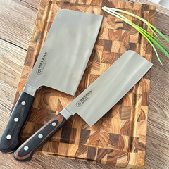 Bộ Dao Chặt và Dao Thái Cao Cấp Katana Essential Chopping 200mm & Nakiri 180mm – KATA206 & KATA203