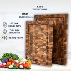 Thớt Gỗ Teak Katana KT00 và KT01 (Dày 25mm) – Tiện Lợi Thái Băm – Dễ Dàng Vệ Sinh