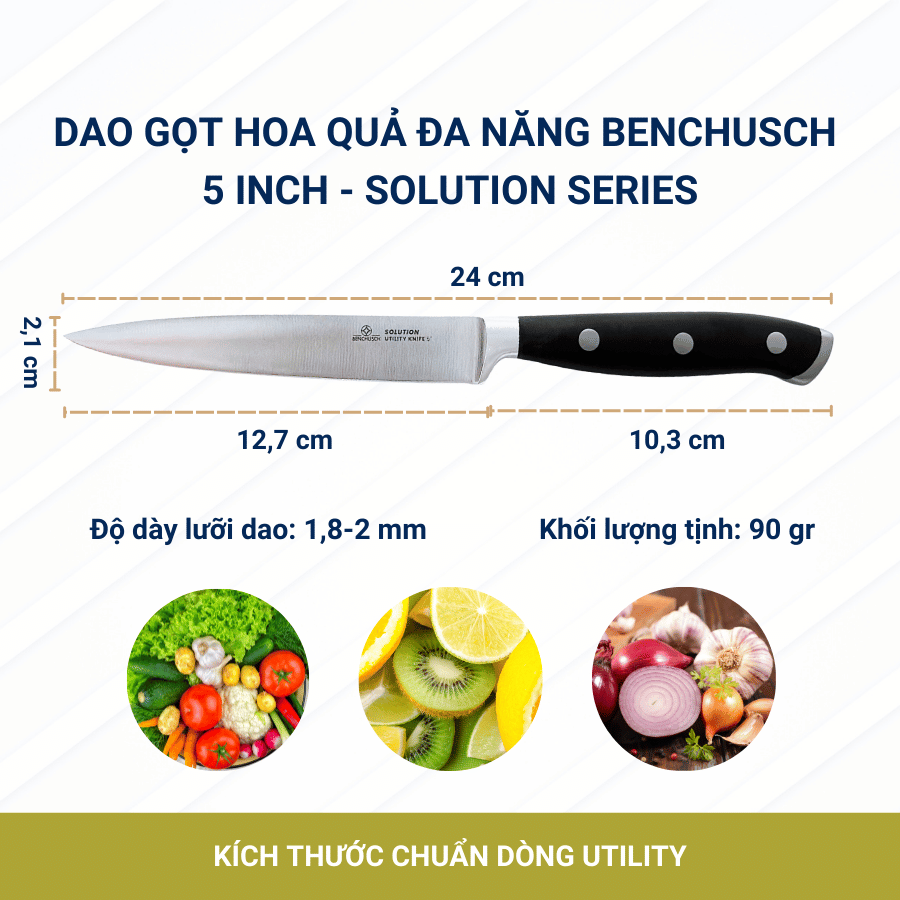 Dao Gọt Hoa Quả Đa Năng Benchusch 5 Inch - Dòng Utility - Solution Series
