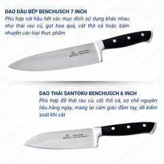 Bộ 02 Dao Nhà Bếp Benchusch Solution Series - Dao Đầu Bếp 7 Inch & Dao Santoku 6 Inch