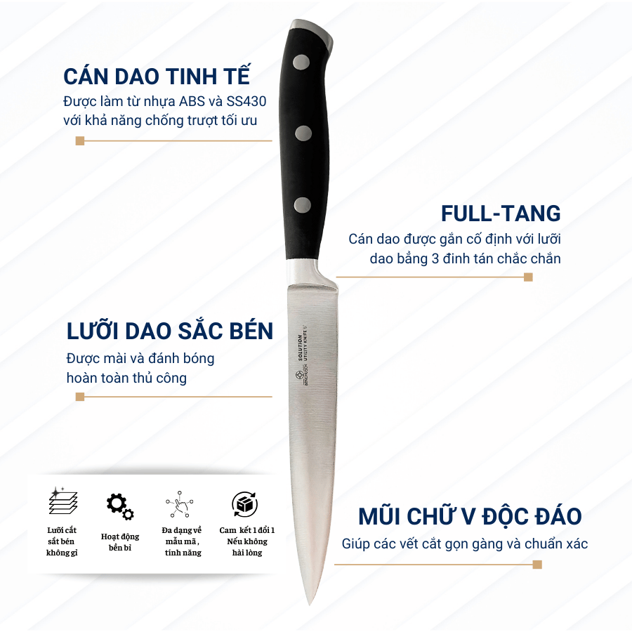 Dao Gọt Hoa Quả Đa Năng Benchusch 5 Inch - Dòng Utility - Solution Series
