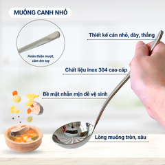 Combo 02 Muỗng Vá Múc Canh Cao Cấp Inox 304 DandiHome Chính Hãng
