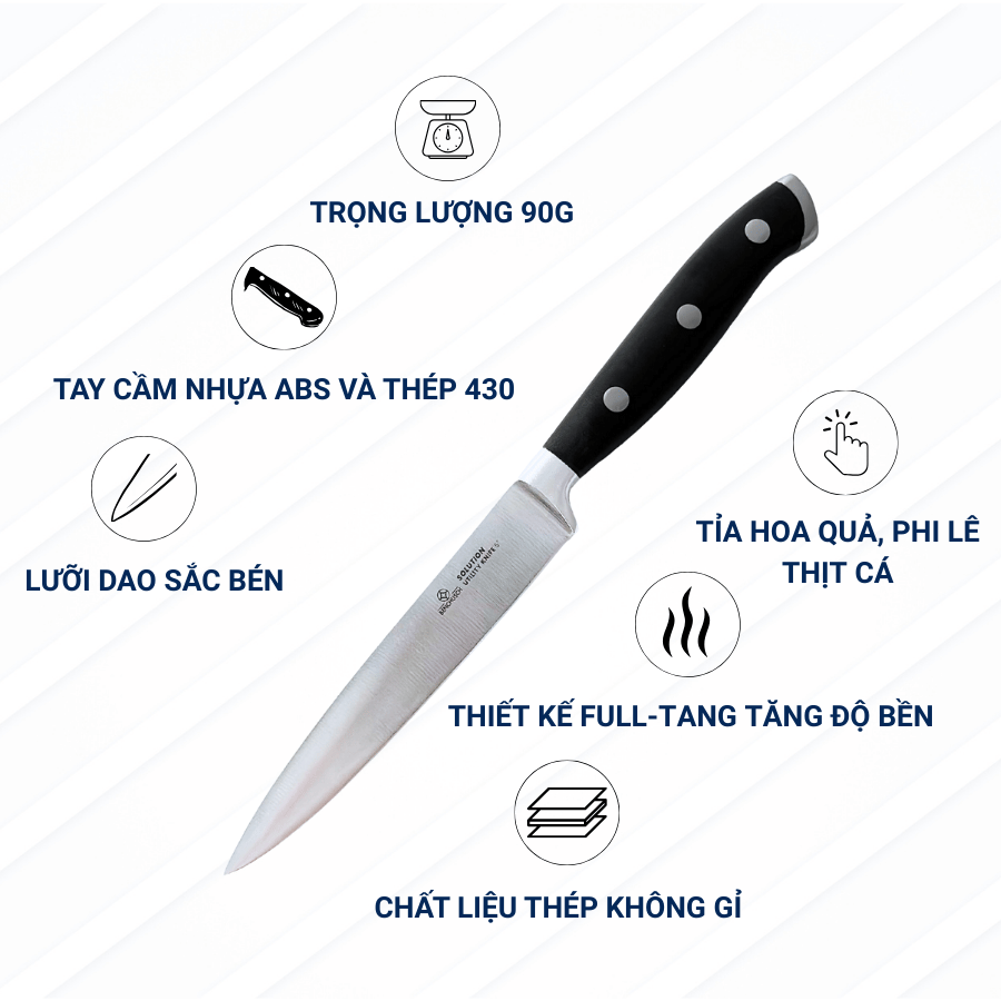 Bộ 02 Dao Nhà Bếp Benchusch Solution Series - Dao Santoku 6 Inch & Dao Gọt 5 Inch