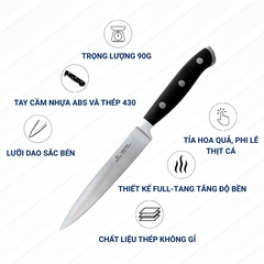 Bộ 02 Dao Nhà Bếp Benchusch Solution Series - Dao Santoku 6 Inch & Dao Gọt 5 Inch