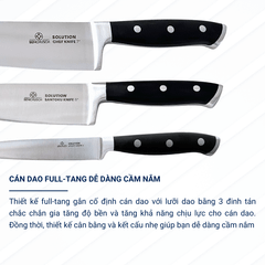 Bộ 03 Dao Nhà Bếp Benchusch Solution Series Cắt Thái Đa Năng - Thép Không Gỉ - Cán Nhựa - Chống Trơn Trượt