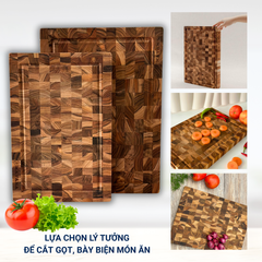 Thớt Gỗ Teak Katana KT00 và KT01 (Dày 25mm) – Tiện Lợi Thái Băm – Dễ Dàng Vệ Sinh