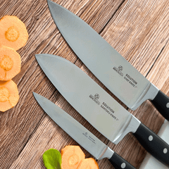 Bộ 03 Dao Nhà Bếp Benchusch Solution Series Cắt Thái Đa Năng - Thép Không Gỉ - Cán Nhựa - Chống Trơn Trượt