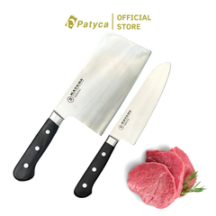 Bộ Dao Chặt và Dao Bếp Cao Cấp Katana Essential Chopping 200mm & Santoku 165mm – KATA206 & KATA201