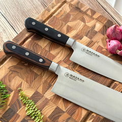 Bộ 2 Dao Katana Essential Santoku 165mm & Nakiri 180mm – Dao Thái Thịt Cá Rau Củ – KATA201 & KATA203