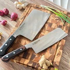 Bộ Dao Chặt và Dao Thái Cao Cấp Katana Essential Chopping 200mm & Nakiri 180mm – KATA206 & KATA203