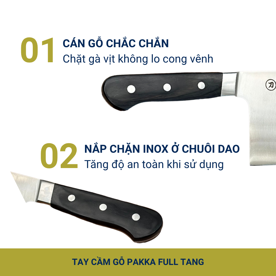 Dao Chặt Chuyên Dụng KATANA Essential Chopping 200mm - Dao Chặt Gà Vịt KATA206