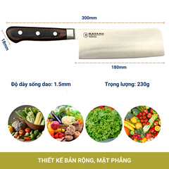 Dao Bếp Cao Cấp KATANA Essential Nakiri 180mm - Dao Thái Rau Củ Quả KATA203