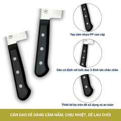 Bộ 2 Dao Katana Basic Santoku & Nakiri 165mm – Dao Thái Thịt Cá Rau Củ – KATA401 & KATA403