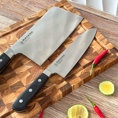 Bộ Dao Chặt và Dao Bếp Cao Cấp Katana Essential Chopping 200mm & Santoku 165mm – KATA206 & KATA201