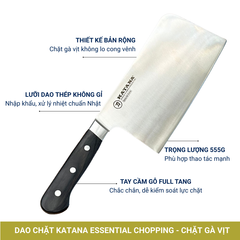 Bộ Dao Chặt và Dao Thái Cao Cấp Katana Essential Chopping 200mm & Nakiri 180mm – KATA206 & KATA203