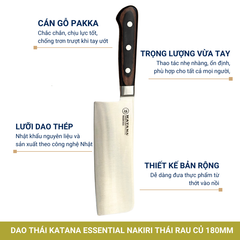 Bộ Dao Chặt và Dao Thái Cao Cấp Katana Essential Chopping 200mm & Nakiri 180mm – KATA206 & KATA203