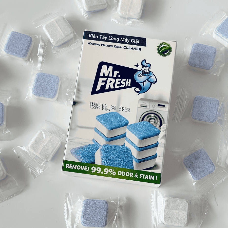 Viên Tẩy Lồng Máy Giặt Mr. Fresh – Hộp 16 Viên (15gr/viên)