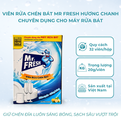 Viên Rửa Chén Bát Mr. Fresh – Hộp 32 Viên (20gr/viên)