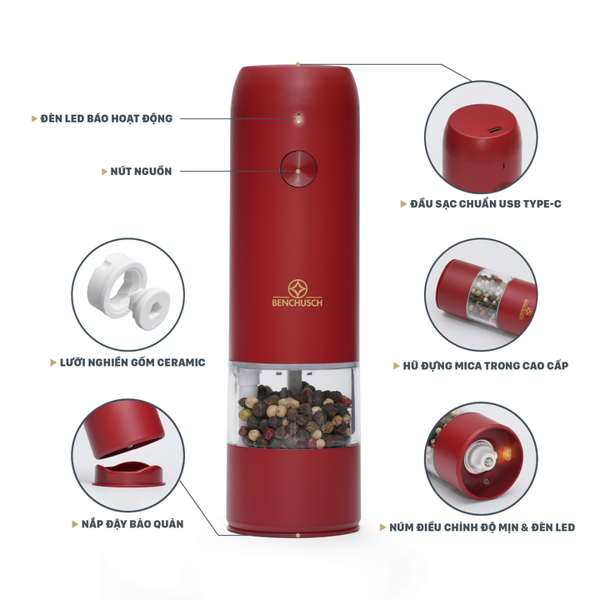 Máy Xay Tiêu Tự Động Bằng Điện Benchusch