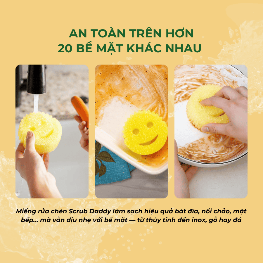 Miếng Rửa Chén Bọt Biển Scrub Daddy
