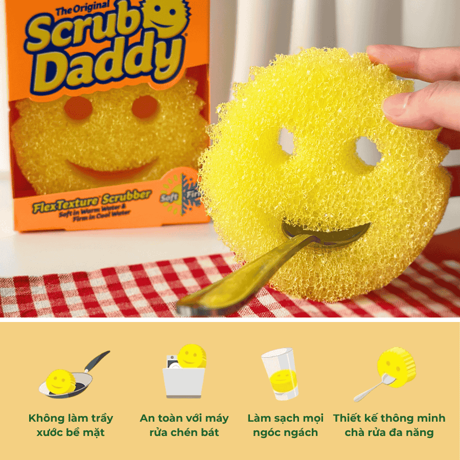 Miếng Rửa Chén Bọt Biển Scrub Daddy