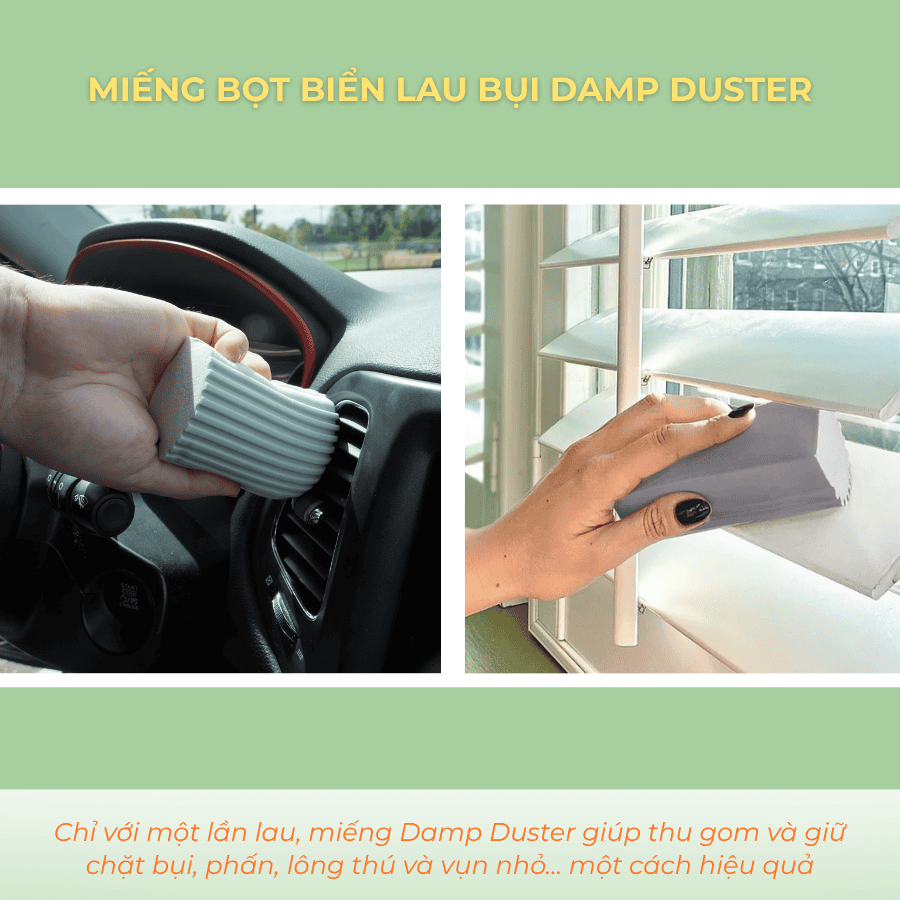Miếng Xốp Lau Chùi Đa Năng Damp Duster Scrub Daddy