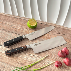 Bộ 2 Dao Katana Essential Santoku 165mm & Nakiri 180mm – Dao Thái Thịt Cá Rau Củ – KATA201 & KATA203