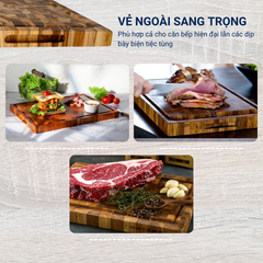 Thớt Gỗ Teak Katana KT01 (250x350mm - Dày 25mm)