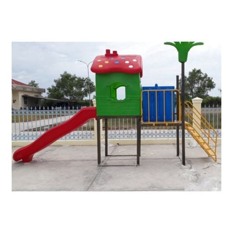 Bộ liên hoàn 2 khối nhà nấm cầu trượt đơn