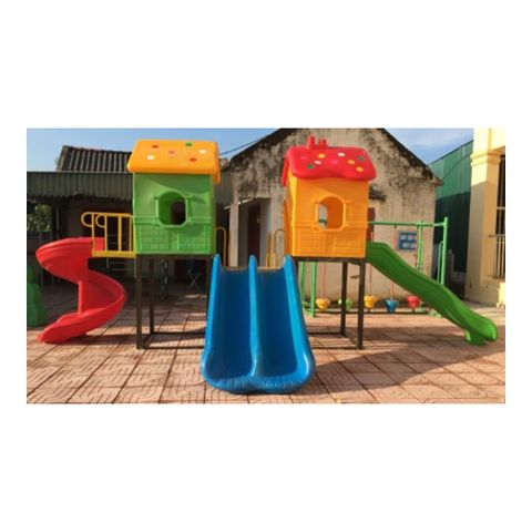 Bộ liên hoàn 2 khối nhà nấm cầu trượt
