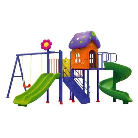 Bộ liên hoàn 3 khối nhà nấm kèm xích đu