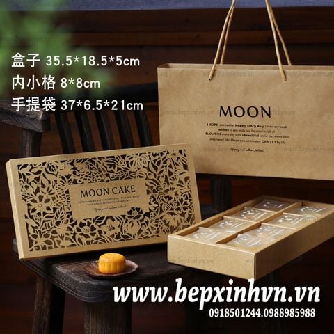 Bộ túi hộp trung thu 8 banh 80g Khắc Hoa