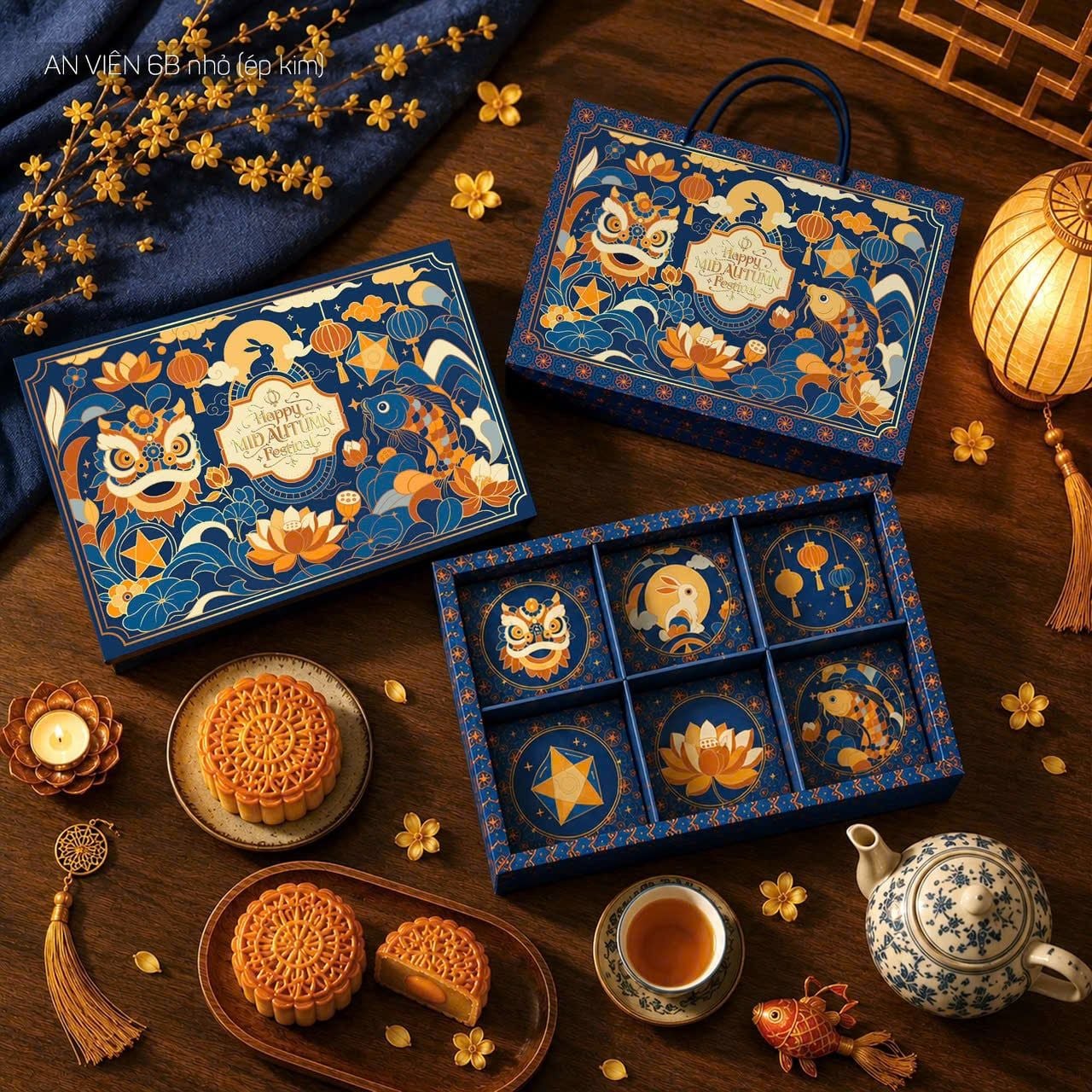 Hộp trung thu 6 bánh nhỏ 100gr An Viên.