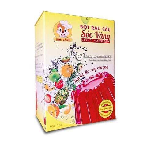 Bột rau câu dẻo Sóc vàng.