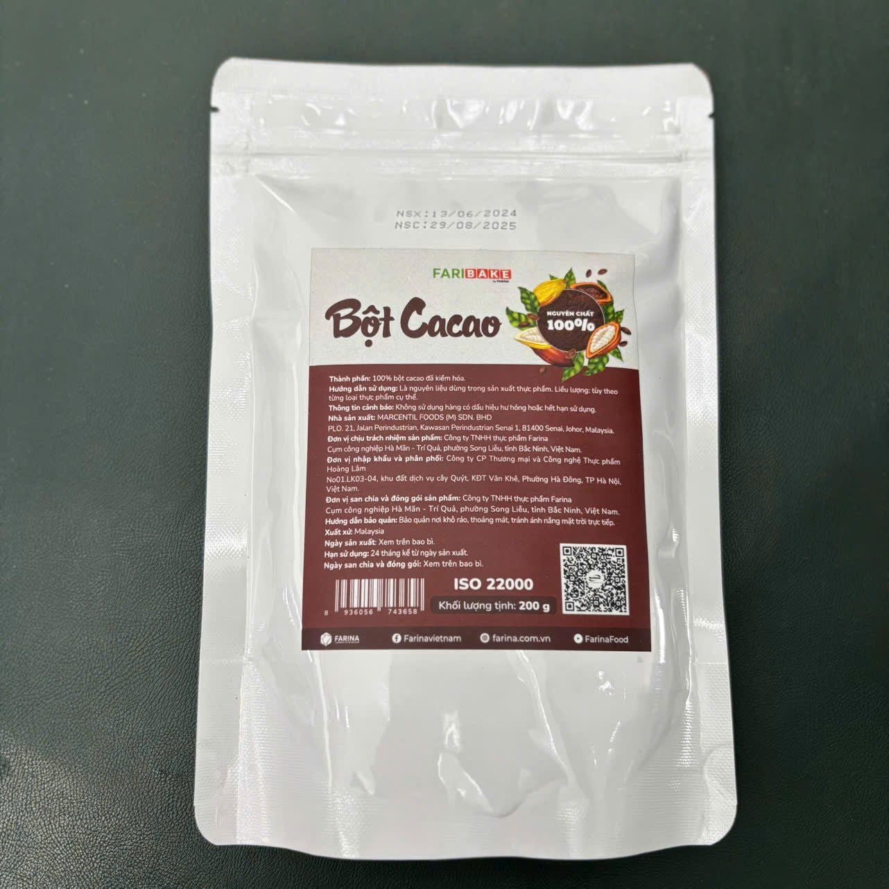 Bột Cacao nguyên chất Malaysia 200gr & 500gr