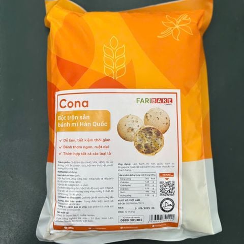 Bột trộn sẵn bánh mỳ Hàn Quốc  Farina Cona 1kg