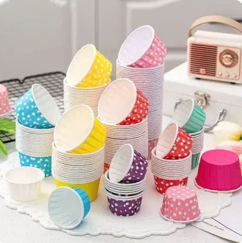 Cup xếp giấy cupcake chống dính trung 4435 (100 cup)