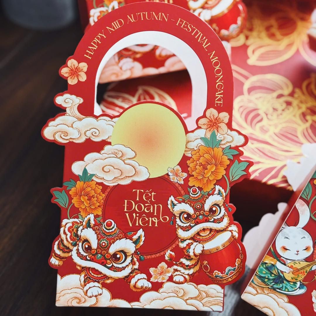 Hộp trung thu 1 bánh 150g - 250g Tết Đoàn Viên.