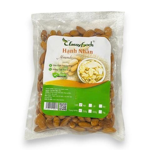 Hạnh nhân hạt Classyfoods 250gr.