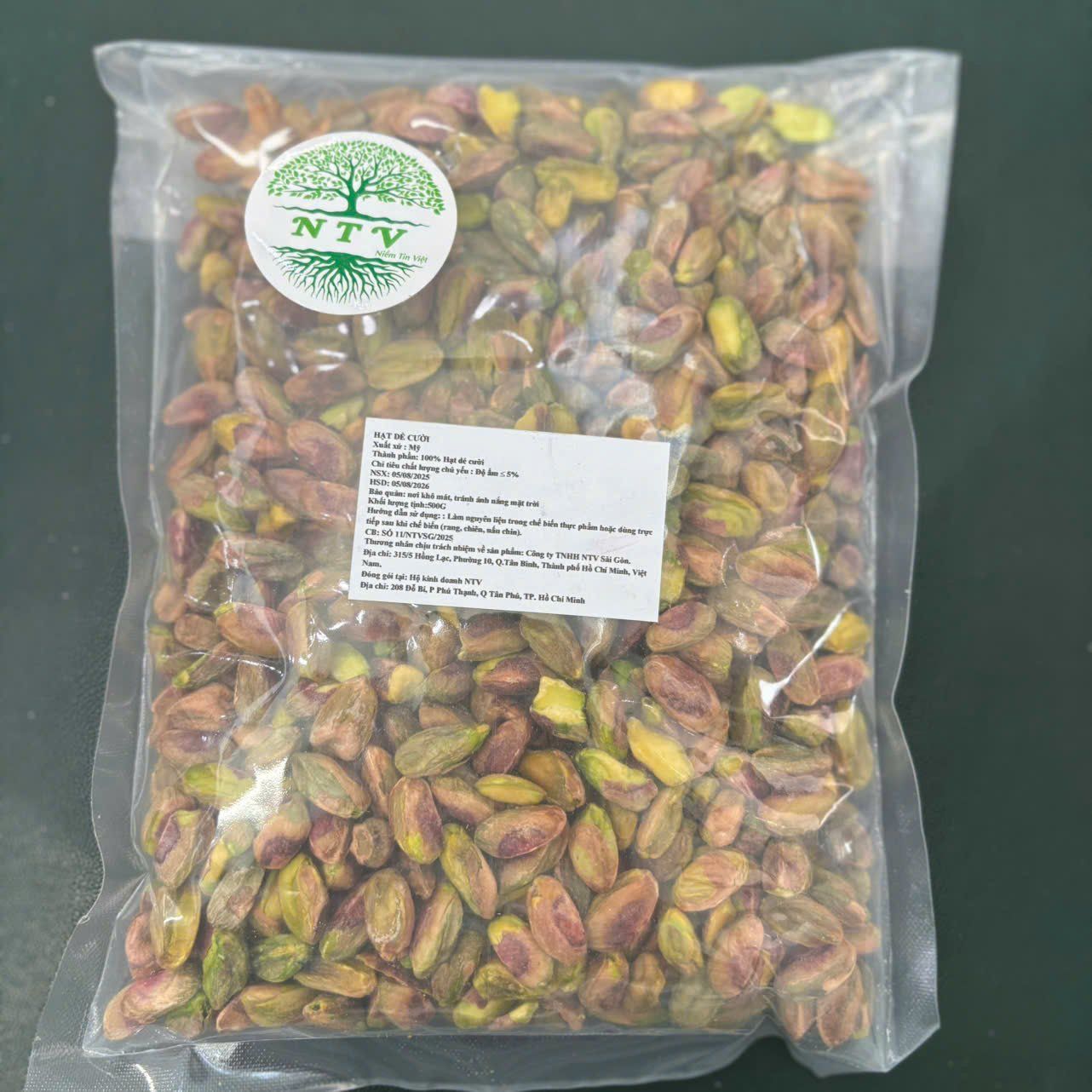 Hạt dẻ cười tách vỏ NTV 500g